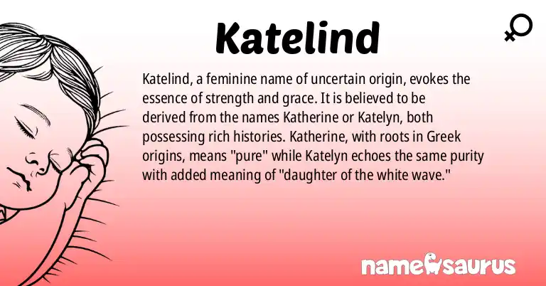 Infographic about Katelind name meaning, Katelind is a name from N/A origin(s).