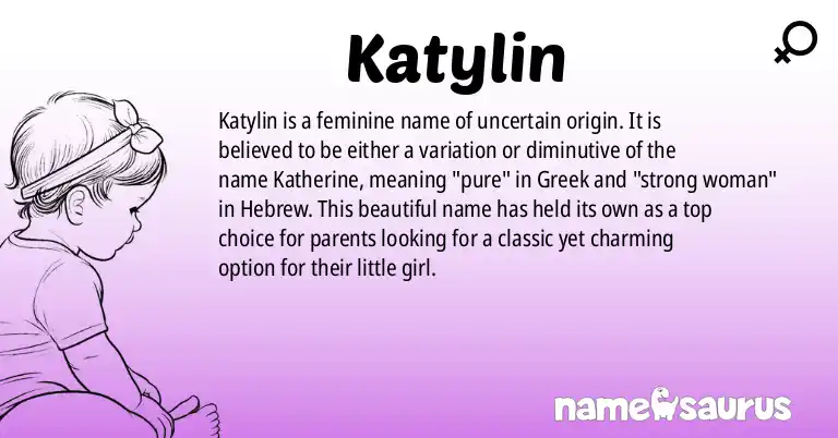 Infographic about Katylin name meaning, Katylin is a name from N/A origin(s).