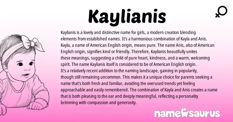 Infographic about Kaylianis name meaning, Kaylianis is a name from Other origin(s).