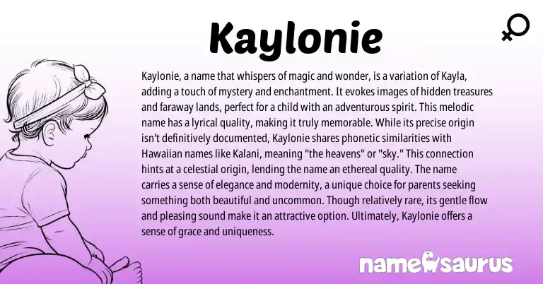 Infographic about Kaylonie name meaning, Kaylonie is a name from Other origin(s).