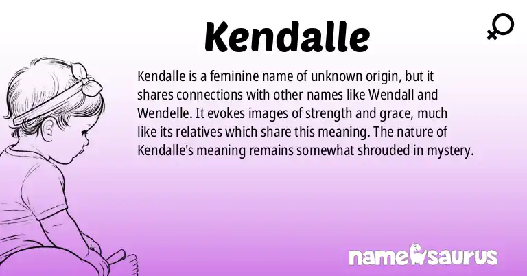 Infographic about Kendalle name meaning, Kendalle is a name from N/A origin(s).