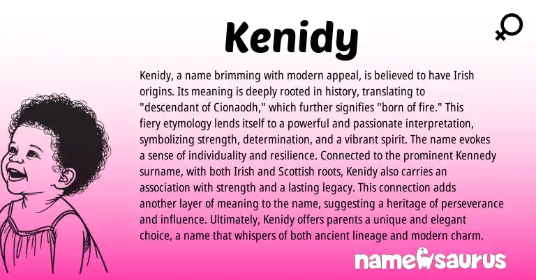 Infographic about Kenidy name meaning, Kenidy is a name from Other origin(s).