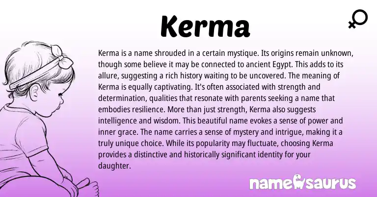 Infographic about Kerma name meaning, Kerma is a name from Other origin(s).