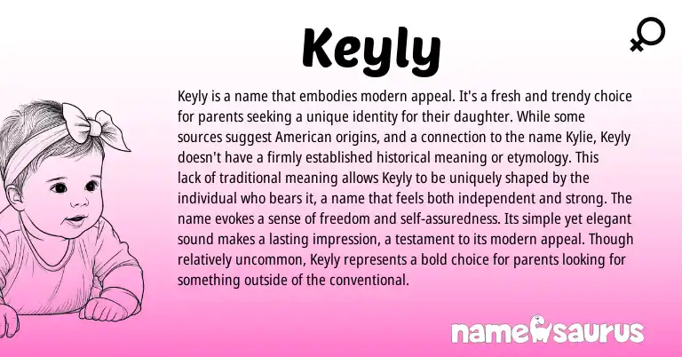 Infographic about Keyly name meaning, Keyly is a name from Other origin(s).