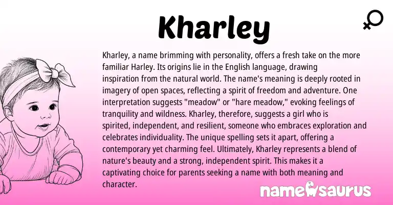 Infographic about Kharley name meaning, Kharley is a name from Other origin(s).