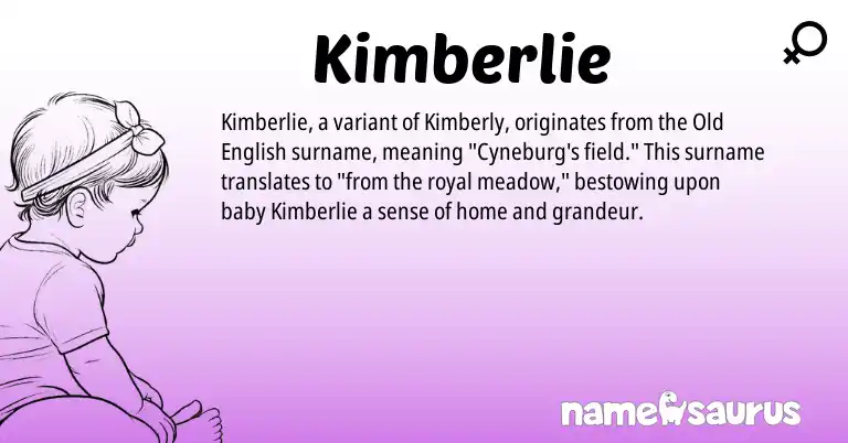 Infographic about Kimberlie name meaning, Kimberlie is a name from Old English origin(s).