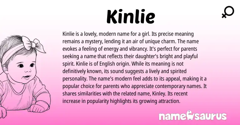 Infographic about Kinlie name meaning, Kinlie is a name from Other origin(s).