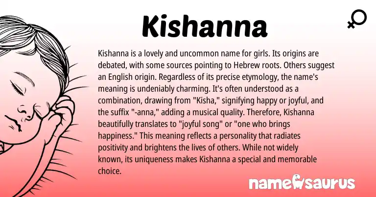 Infographic about Kishanna name meaning, Kishanna is a name from Hebrew origin(s).