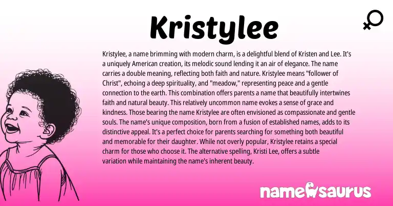 Infographic about Kristylee name meaning, Kristylee is a name from Other origin(s).