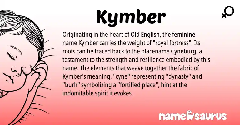 Infographic about Kymber name meaning, Kymber is a name from Old English origin(s).