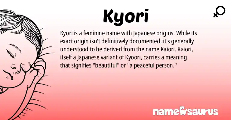 Infographic about Kyori name meaning, Kyori is a name from N/A origin(s).