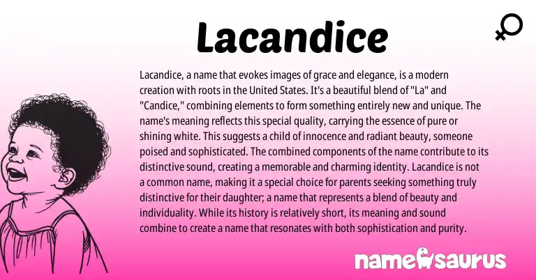 Infographic about Lacandice name meaning, Lacandice is a name from Other origin(s).