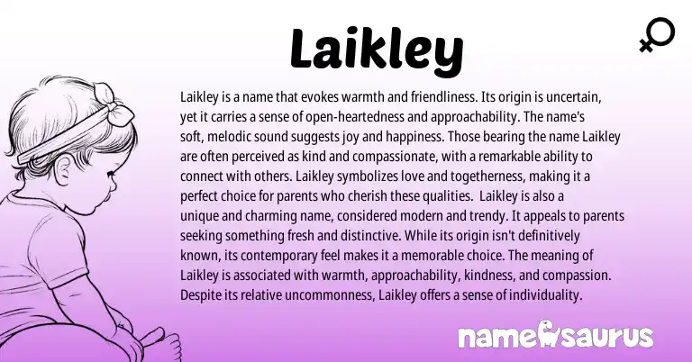 Infographic about Laikley name meaning, Laikley is a name from Other origin(s).