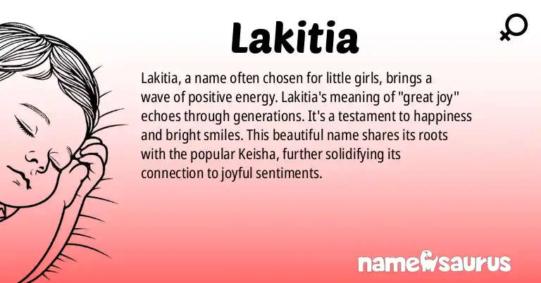Infographic about Lakitia name meaning, Lakitia is a name from N/A origin(s).