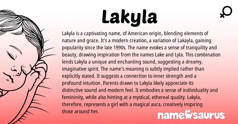 Infographic about Lakyla name meaning, Lakyla is a name from Other origin(s).