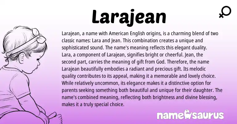 Infographic about Larajean name meaning, Larajean is a name from Other origin(s).