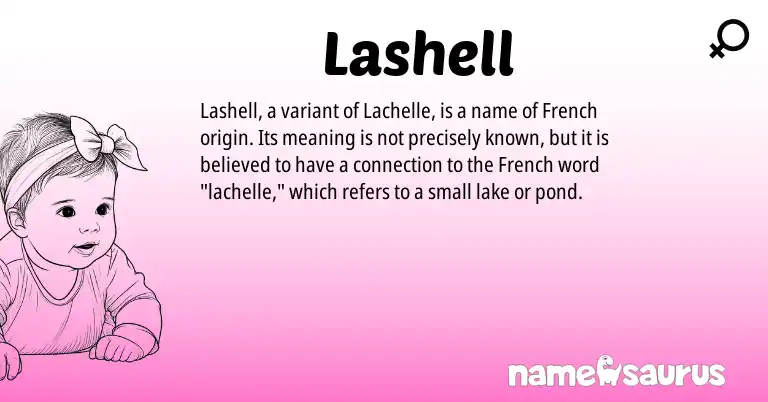 Infographic about Lashell name meaning, Lashell is a name from French origin(s).