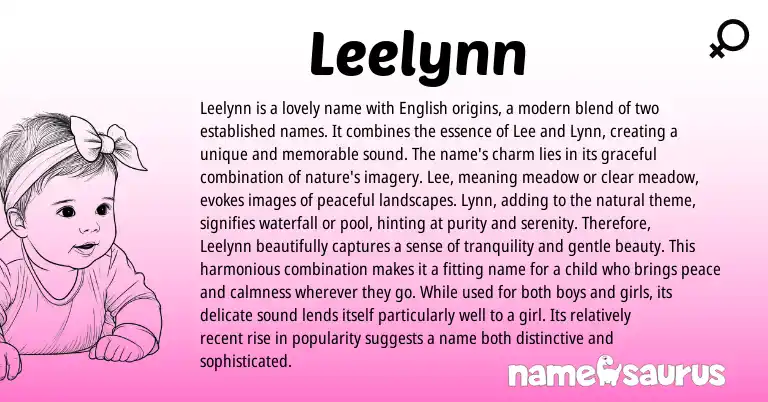 Infographic about Leelynn name meaning, Leelynn is a name from Other origin(s).