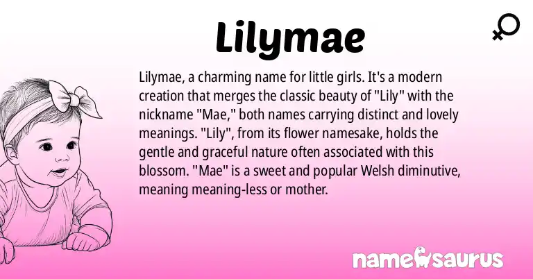 Infographic about Lilymae name meaning, Lilymae is a name from N/A origin(s).