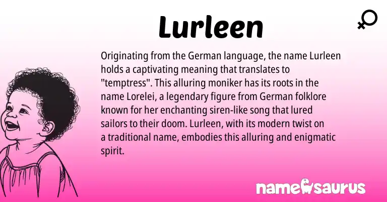 Infographic about Lurleen name meaning, Lurleen is a name from German origin(s).