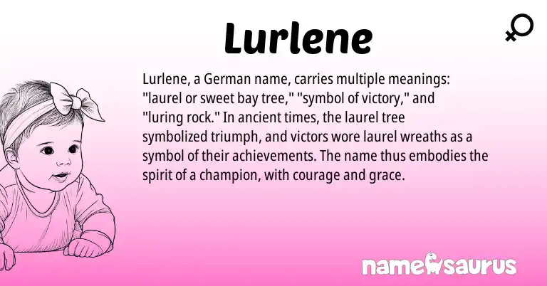 Infographic about Lurlene name meaning, Lurlene is a name from German origin(s).