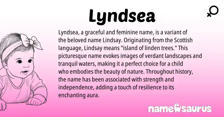 Infographic about Lyndsea name meaning, Lyndsea is a name from Scottish origin(s).