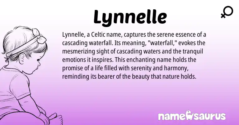Infographic about Lynnelle name meaning, Lynnelle is a name from Celtic origin(s).