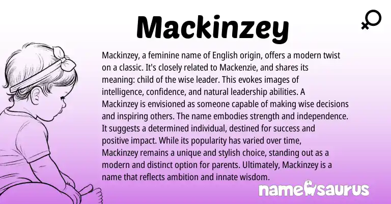Infographic about Mackinzey name meaning, Mackinzey is a name from Other origin(s).