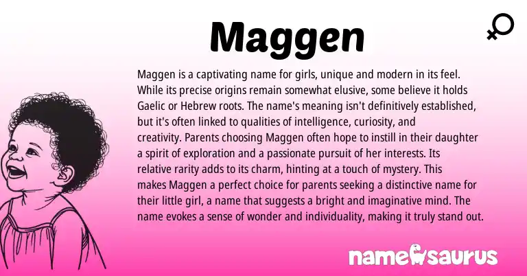 Infographic about Maggen name meaning, Maggen is a name from Other origin(s).