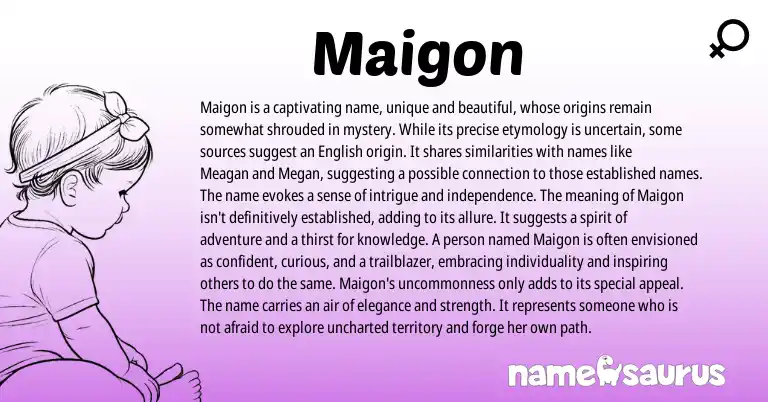 Infographic about Maigon name meaning, Maigon is a name from Other origin(s).
