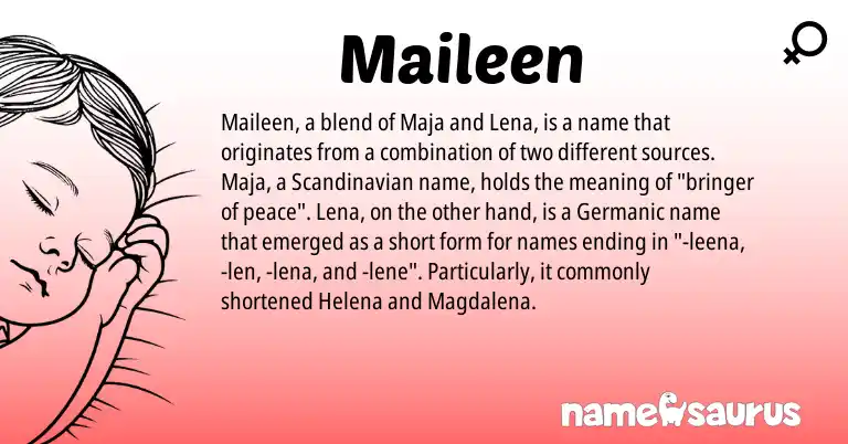 Infographic about Maileen name meaning, Maileen is a name from Scandinavian, Germanic origin(s).