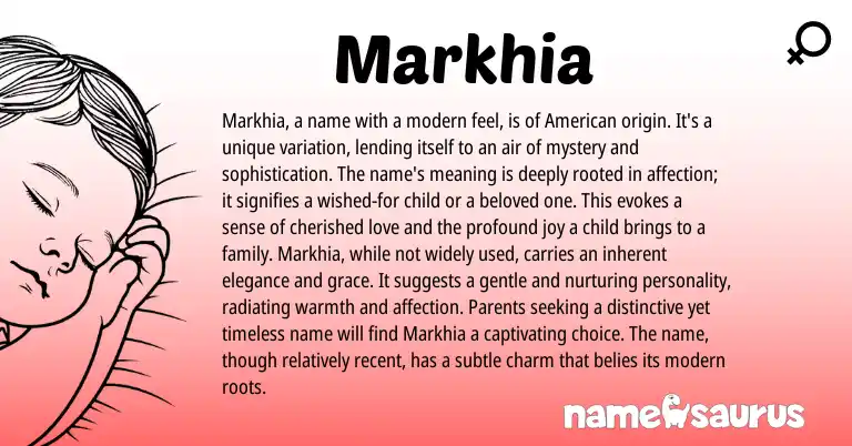 Infographic about Markhia name meaning, Markhia is a name from Other origin(s).