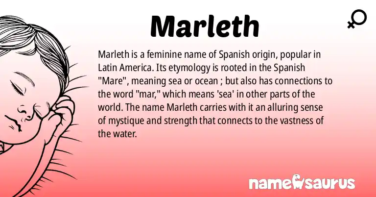 Infographic about Marleth name meaning, Marleth is a name from Spanish (Latin American) origin(s).