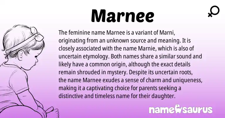 Infographic about Marnee name meaning, Marnee is a name from N/A origin(s).