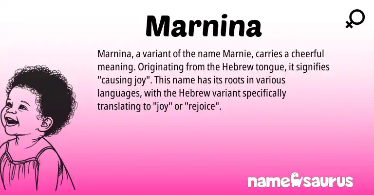 Infographic about Marnina name meaning, Marnina is a name from Hebrew origin(s).