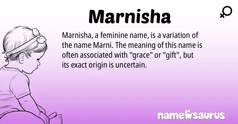 Infographic about Marnisha name meaning, Marnisha is a name from N/A origin(s).
