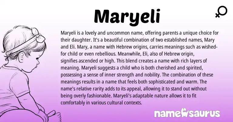 Infographic about Maryeli name meaning, Maryeli is a name from Other origin(s).