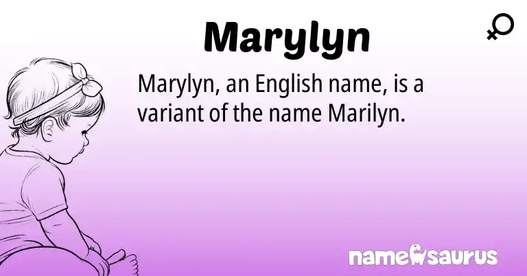 Infographic about Marylyn name meaning, Marylyn is a name from English origin(s).