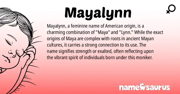 Infographic about Mayalynn name meaning, Mayalynn is a name from N/A origin(s).