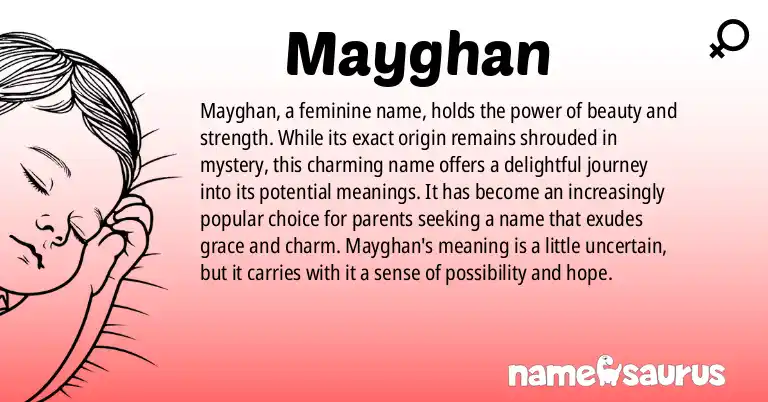 Infographic about Mayghan name meaning, Mayghan is a name from N/A origin(s).