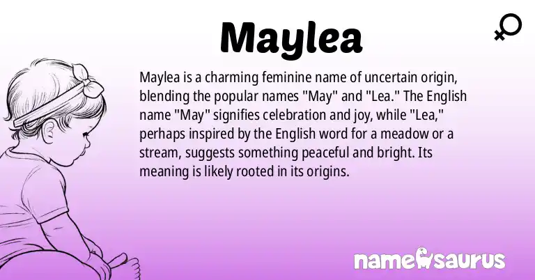 Infographic about Maylea name meaning, Maylea is a name from Various origin(s).