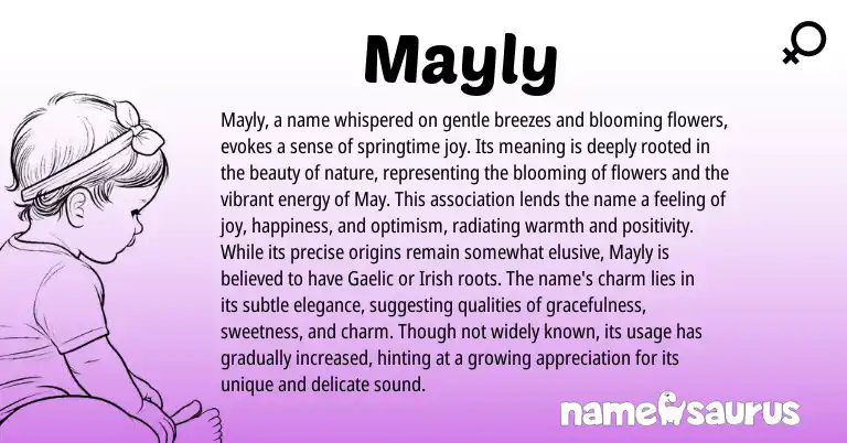 Infographic about Mayly name meaning, Mayly is a name from Other origin(s).