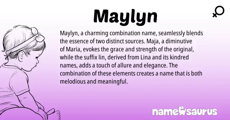 Infographic about Maylyn name meaning, Maylyn is a name from N/A origin(s).