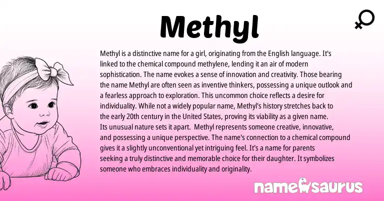 Infographic about Methyl name meaning, Methyl is a name from Other origin(s).