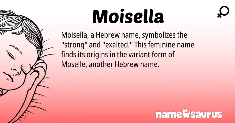 Infographic about Moisella name meaning, Moisella is a name from Hebrew origin(s).