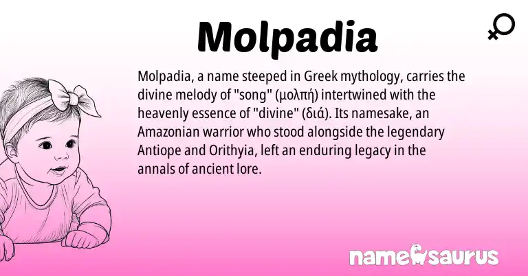 Infographic about Molpadia name meaning, Molpadia is a name from Greek origin(s).