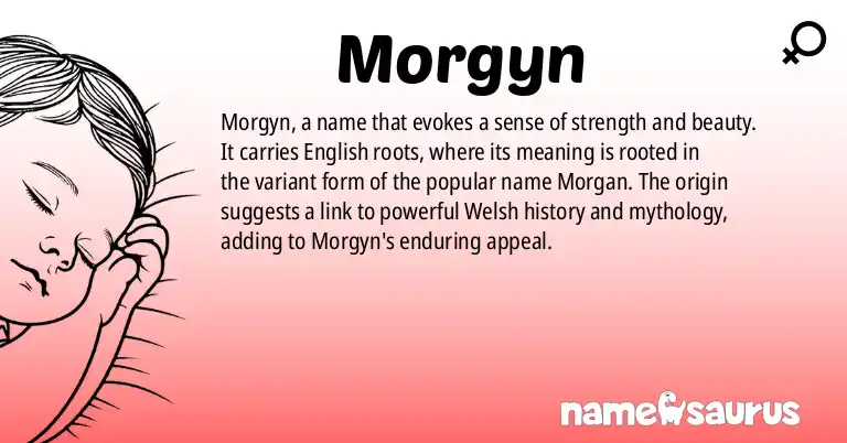 Infographic about Morgyn name meaning, Morgyn is a name from English origin(s).