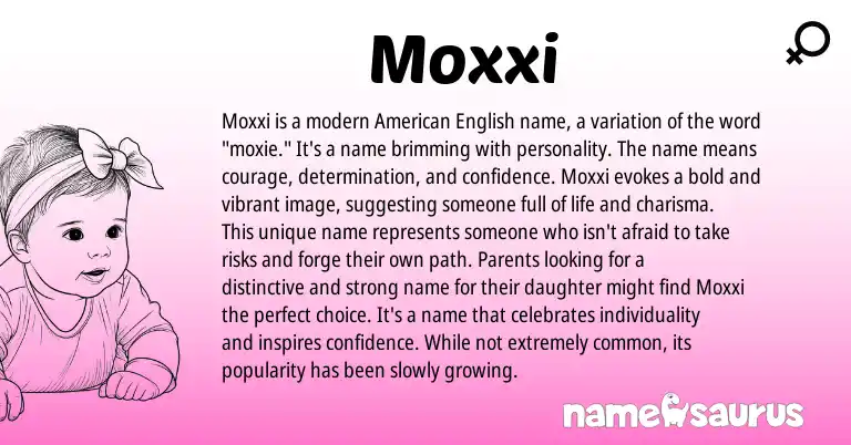 Infographic about Moxxi name meaning, Moxxi is a name from Other origin(s).