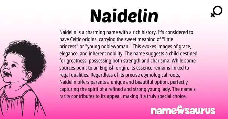 Infographic about Naidelin name meaning, Naidelin is a name from Celtic origin(s).