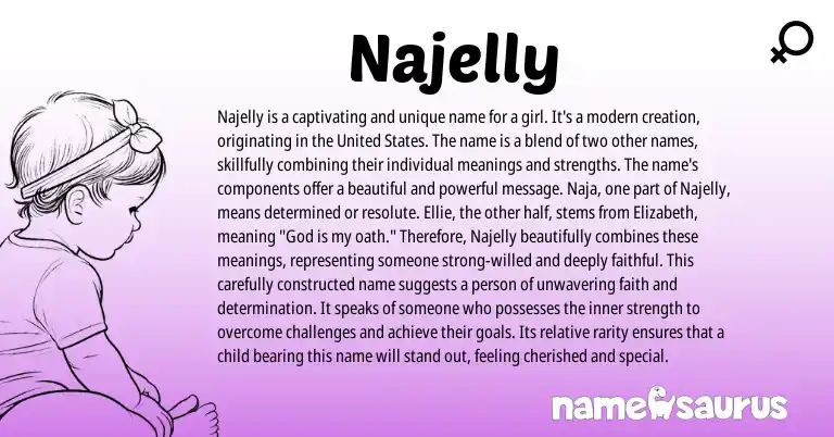 Infographic about Najelly name meaning, Najelly is a name from Other origin(s).